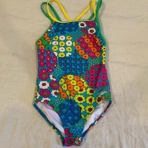 Girls Speedo one piece bathing swim suit 7